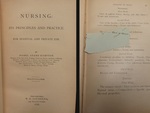 Nursing: Its Principles and Practice for Hospital and Private Use: 1898 - 2 by Normadeane Armstrong Ph.D, A.N.P. and http://digitalcommons.molloy.edu/nur_hagan/1062/ http://digitalcommons.molloy.edu/nur_hagan/1060/